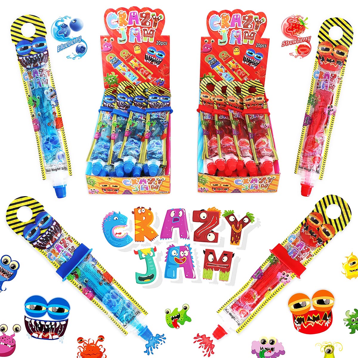 * Crazy Jam Liguid Candy (20pc - 440g)