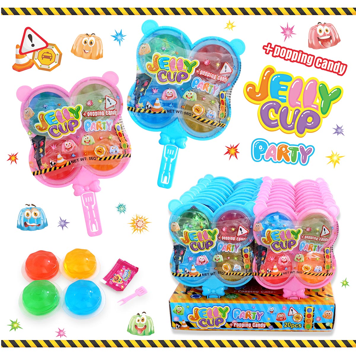 * Jelly Cup + Popping Candy Party (20pc - 1120g)