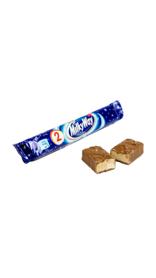 Milky Way - Doppia Baretta di cioccolato al latte con ripieno di caramello e crema (43g)