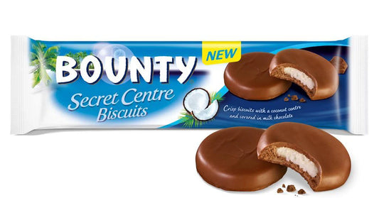 Bounty Secret Centre Biscuits - Biscotti al Cocco ricoperti di Cioccolato (132g)