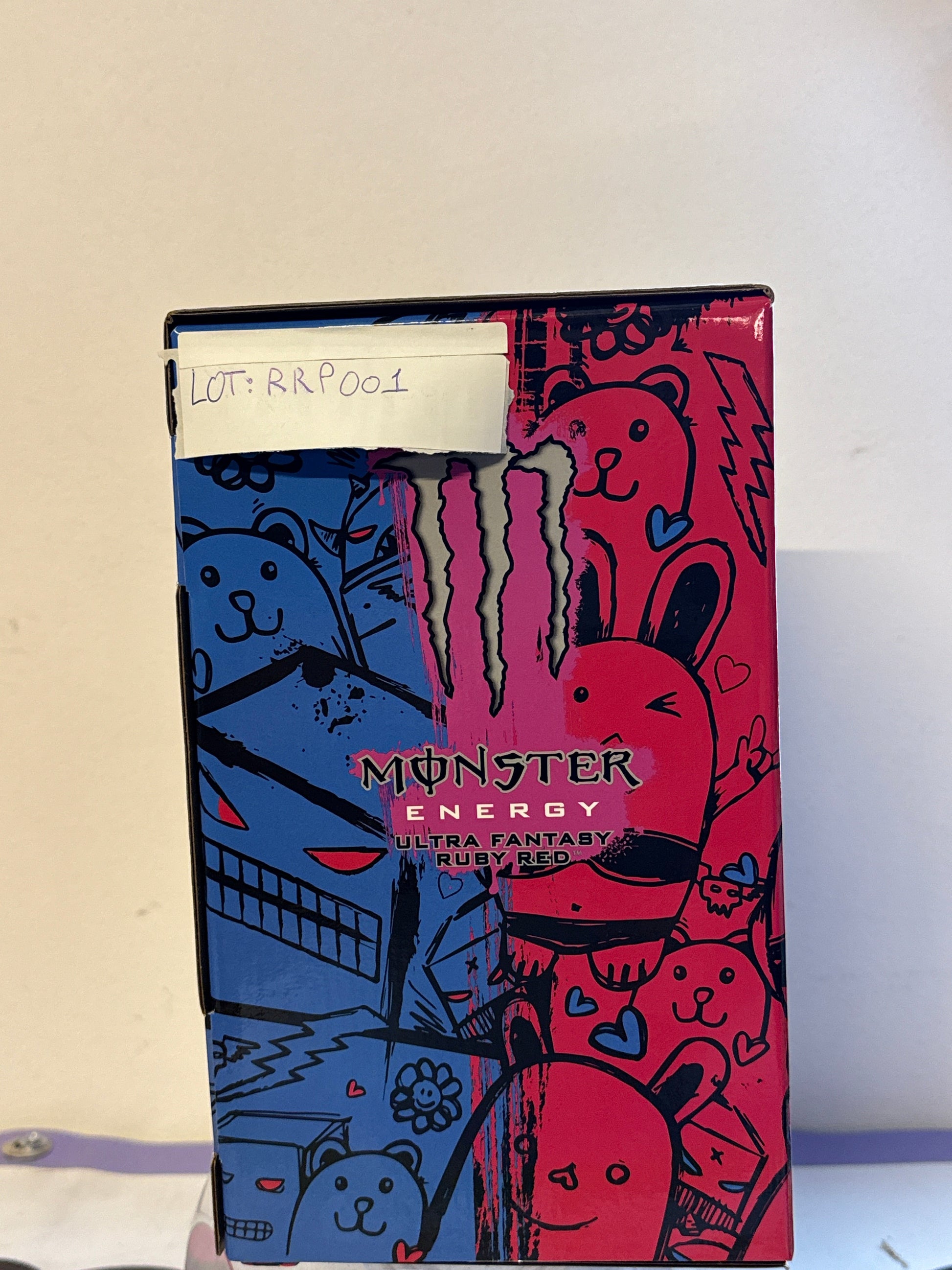 MONSTER ENERGY PROMO BOX: ULTRA FANTASY RUBY RED Autographed PINKY POP (RRP001)