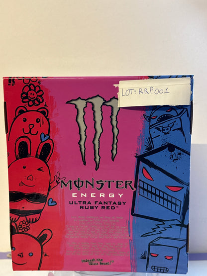 MONSTER ENERGY PROMO BOX: ULTRA FANTASY RUBY RED Autographed PINKY POP (RRP001)