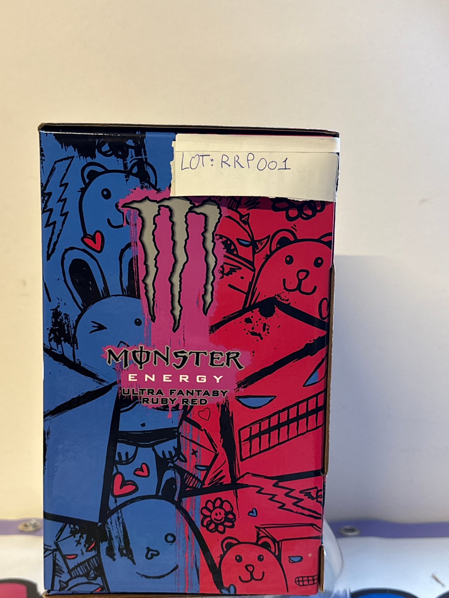 MONSTER ENERGY PROMO BOX: ULTRA FANTASY RUBY RED Autographed PINKY POP (RRP001)