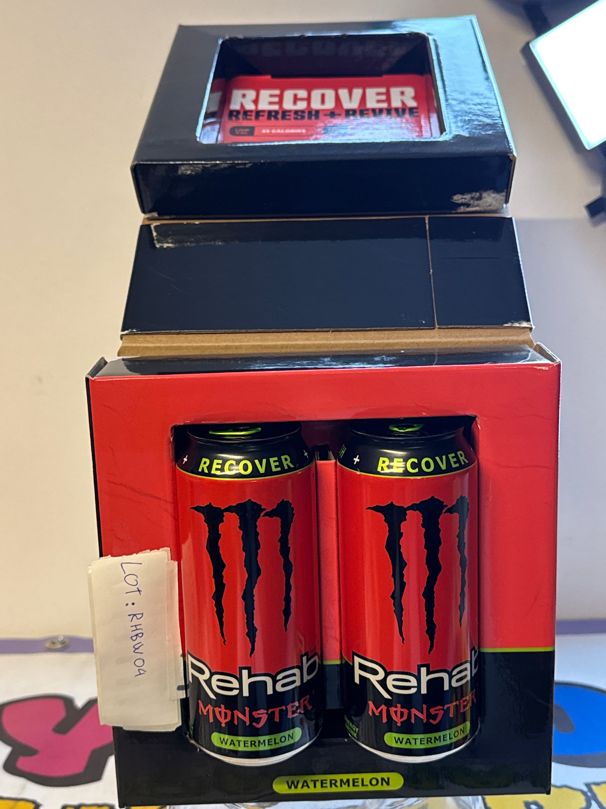 MONSTER ENERGY PROMO BOX: RECOVER REHAB WATERMELON (RHBW04)