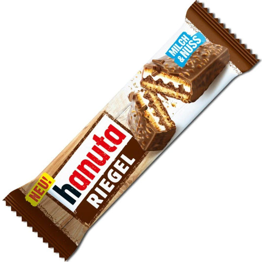 hanuta Riegel - Wafer Croccante al Cacao con crema al latte e nocciola