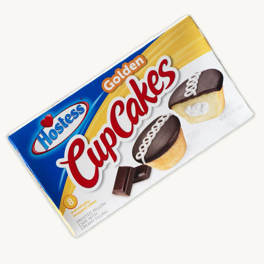 Hostess Golden CupCakes (USA) - CupCake con Cuore alla Vaniglia e cioccolato al Latte [45g] 1PZ