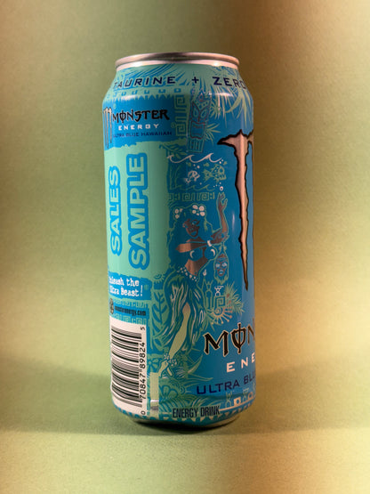 Monster Energy Ultra Blue Hawaiian SALES SAMPLE (USA) [**DENTS**]