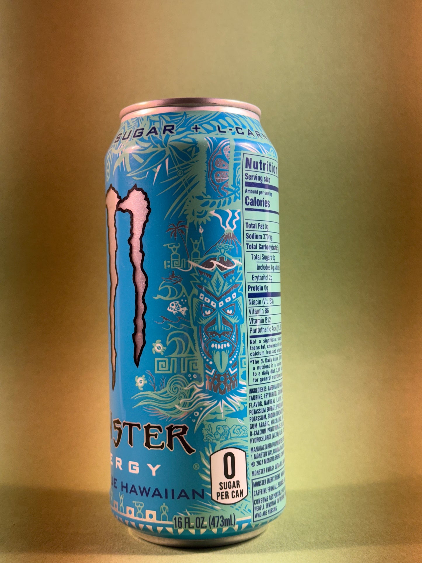 Monster Energy Ultra Blue Hawaiian SALES SAMPLE (USA) [**DENTS**]