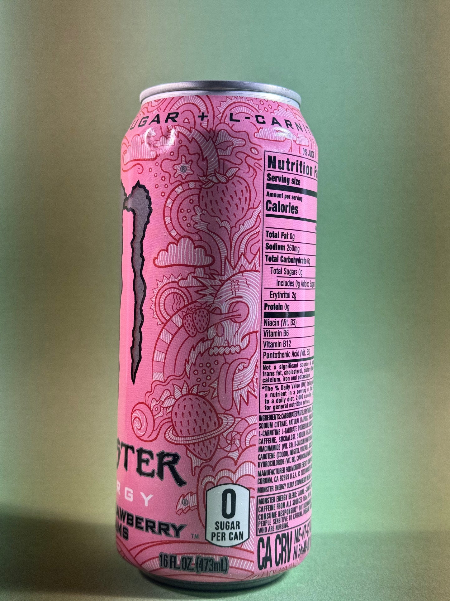 Monster Energy Ultra Strawberry Dreams Sales Sample [#A2]