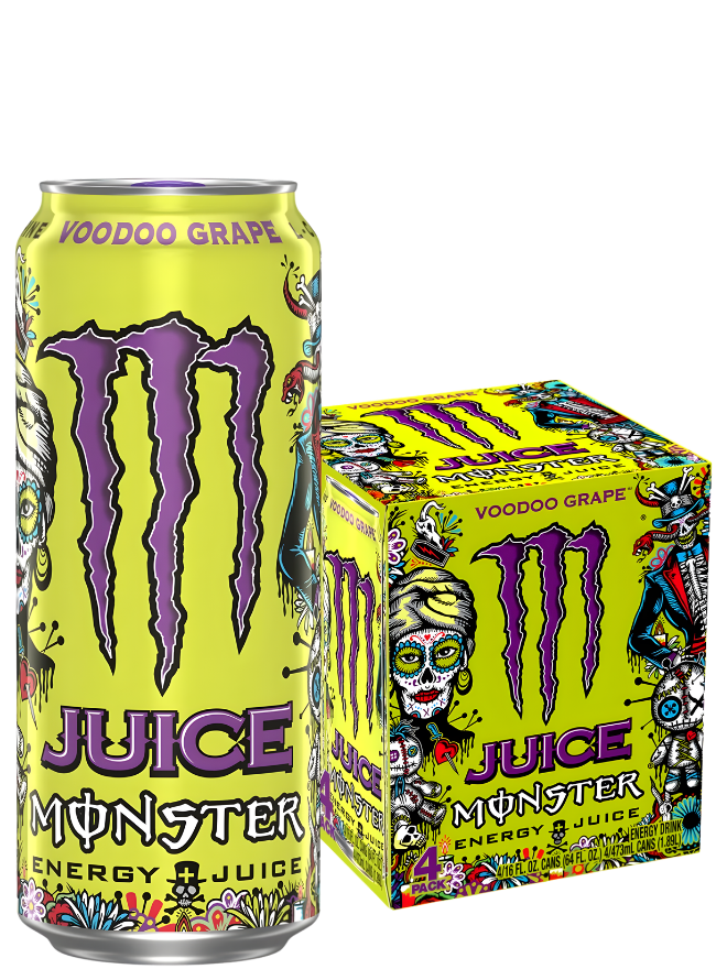 2026 Monster Energy Juice Voodoo Grape 4 Pack [4x473ml]