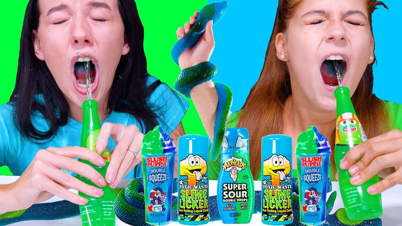 Toxic Waste Slime Licker Squeeze Sour Candy USA - caramelle