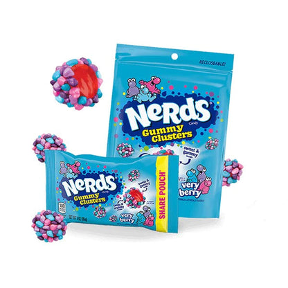 Wonka Nerds Gummy Clusters Very Berry (85g) USA - caramelle