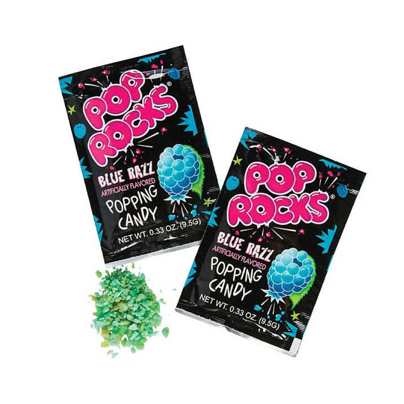 Pop Rocks Blue Razz USA - Caramelle frizzanti scoppiettanti gusto lampone blu (9.5g)