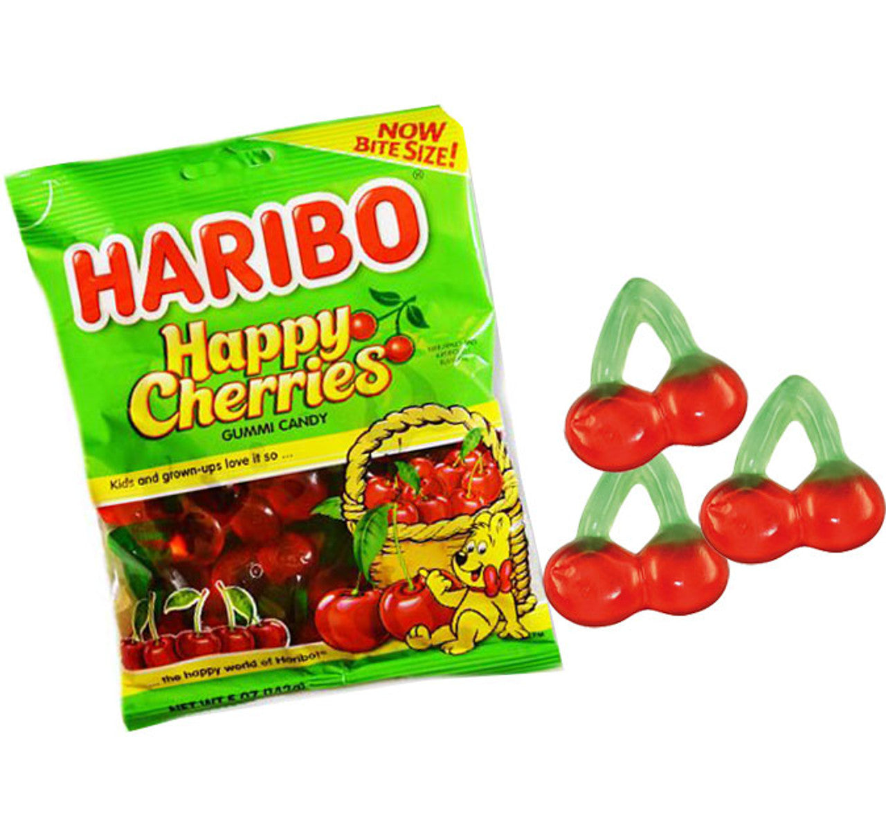 Haribo Happy Cherry - Caramelle Morbide a forma di ciliegia (75g)