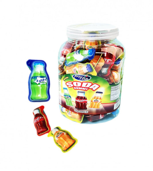 * Soda Bottle Gummy In Jar (50pc - 500g)