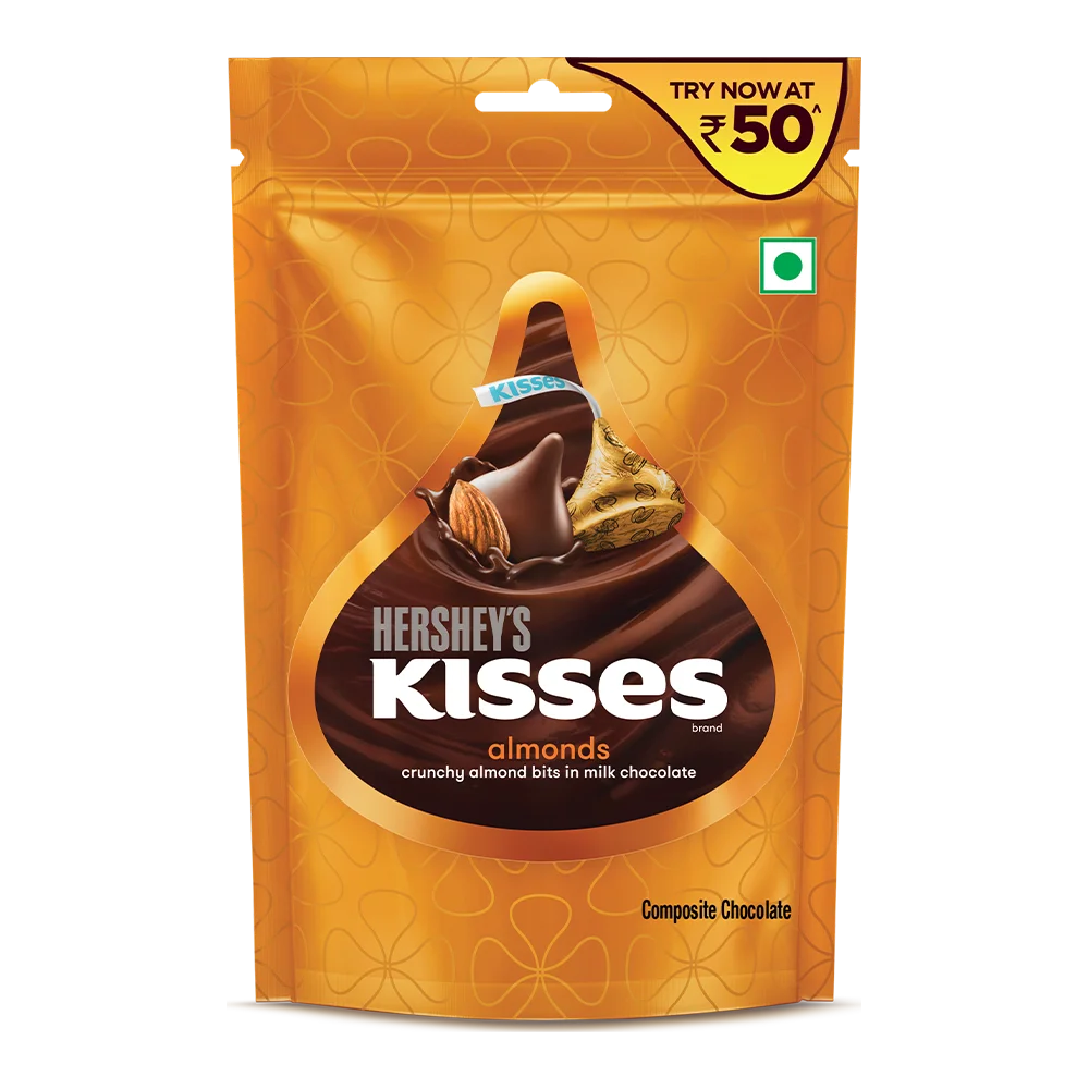 Hershey's KISSES Almonds (Indonesia) - Cioccolatini al Latte con Mandorle (33.6g)