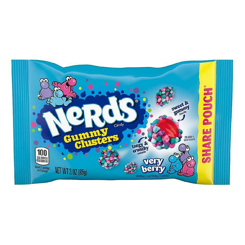 Wonka Nerds Gummy Clusters Very Berry (85g) USA - caramelle