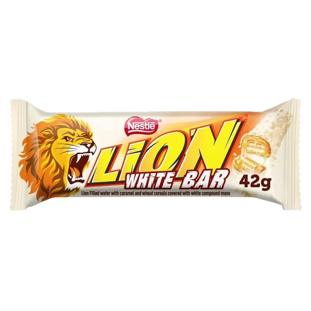 Lion White - Wafer bar covered in white chocolate and caramel (40g)