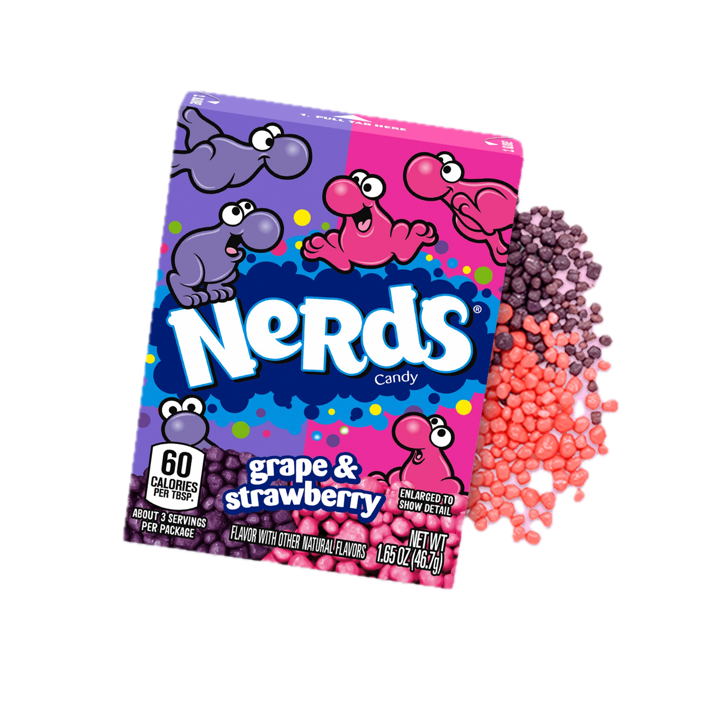 Nerds Grape & Strawberry - Caramelline fruttate gusto Uva & Fragola (47g)