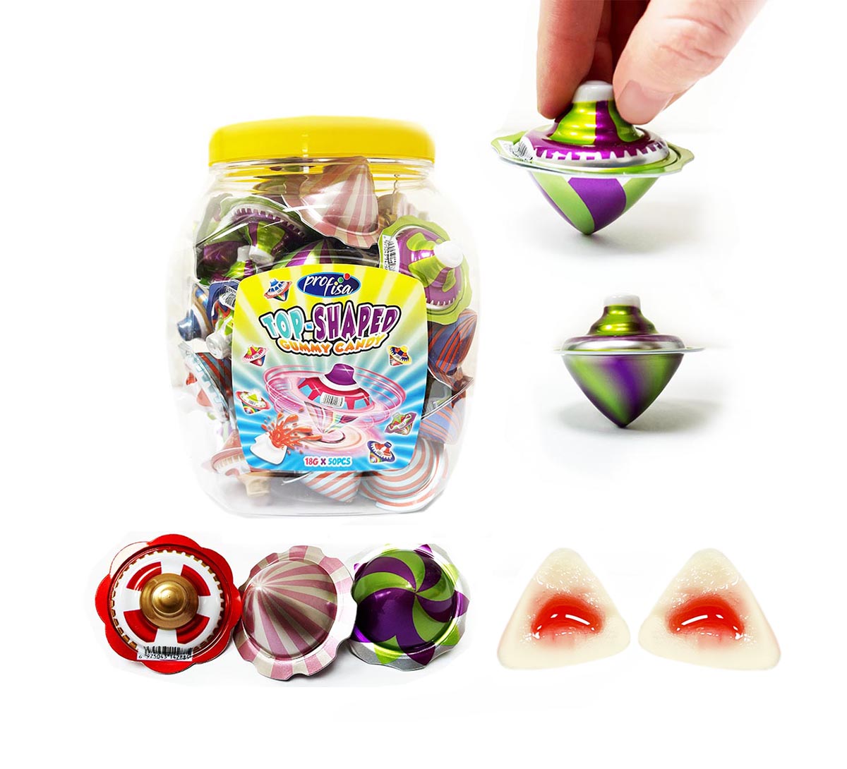 * Top - Shaped Gummy Candy (50pz - 900g)