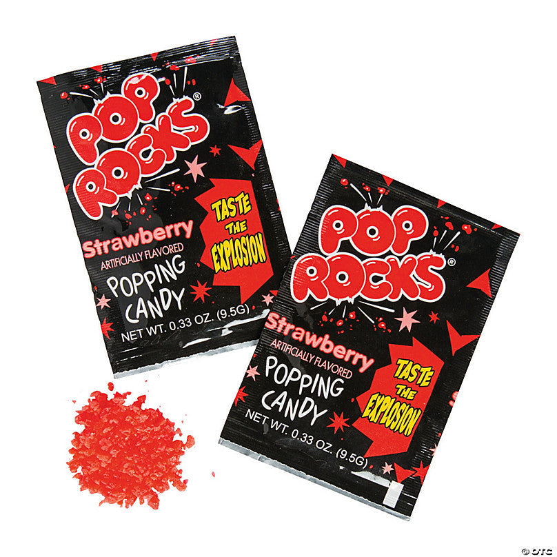 Pop Rocks Strawberry USA - Caramelle frizzanti scoppiettanti gusto fragola (9.5g)