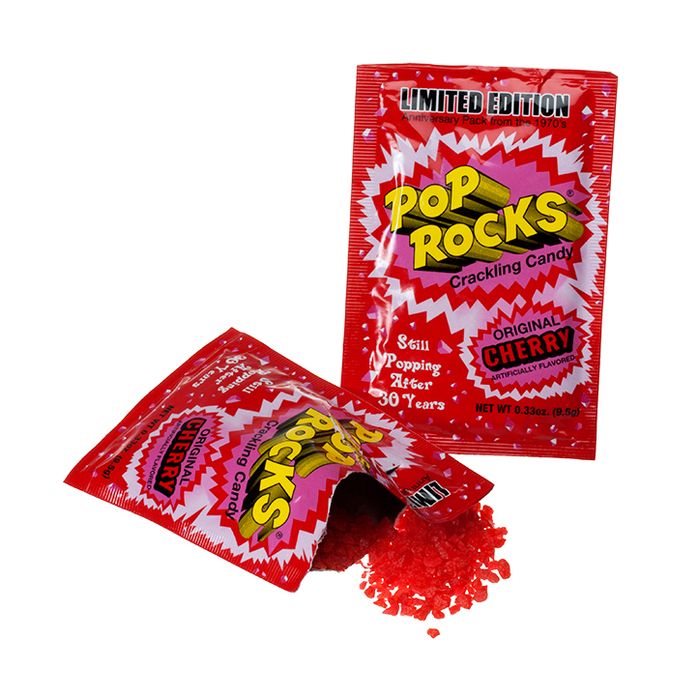 Pop Rocks Cherry USA - Caramelle frizzanti scoppiettanti gustociliegia (9.5g)