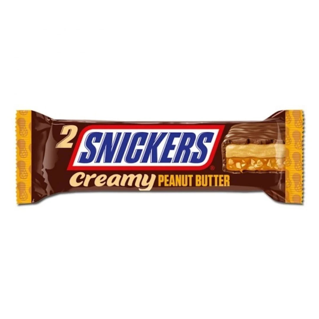 Snickers Creamy Peanut Butter - Barretta di cioccolato con cuore al burro di arachidi, noci e caramello (36.5)