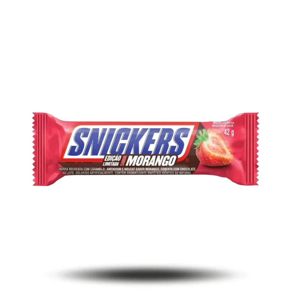 Snickers Sabor Morango - Barretta di Cioccolato al Latte con Fragole (42g) (Brasile) - cioccolato