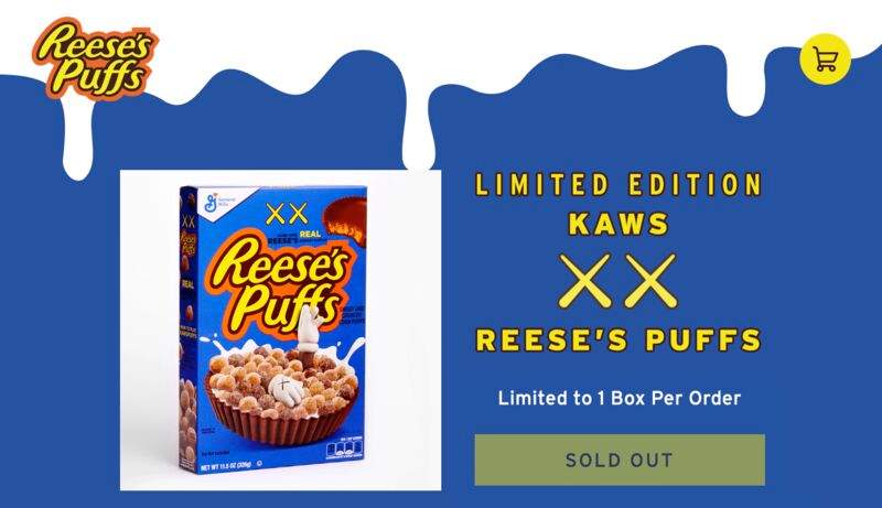 Reese’s Puffs x KAWS BLUE Limited Edition  "da collezione" - Collezionismo