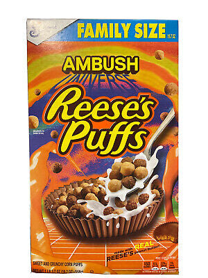 Reese’s Puffs Ambush Universe Family Size Limited Edition commercial Pack ambush dolce Reese's puffs stuff